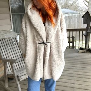 Faux fur hooded jacket